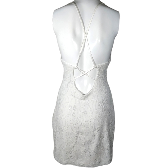 -BeSmart-Lace & embroidered cross back dress- - Picture 2 of 5